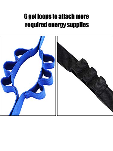 JOVITEC 2 Pieces Race Number Belt with 6 Gel Loops for Running Cycling Triathlon Marathon (Black and Blue) - Image 5