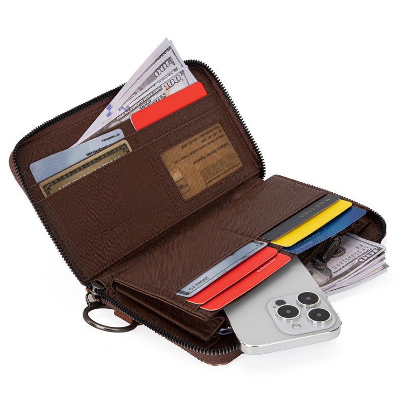 Wrangler محفظة معصم ويستورن من رانجلر للنساء مع حافظة بطاقات ائتمان مطرزة LG-WG2203-W006TQ - Image 4