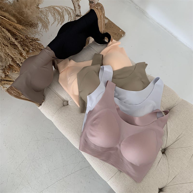 Cloud Latex Wire-Free Bra, Seamless, Push-up, Comfortable Vest Style - Image 1