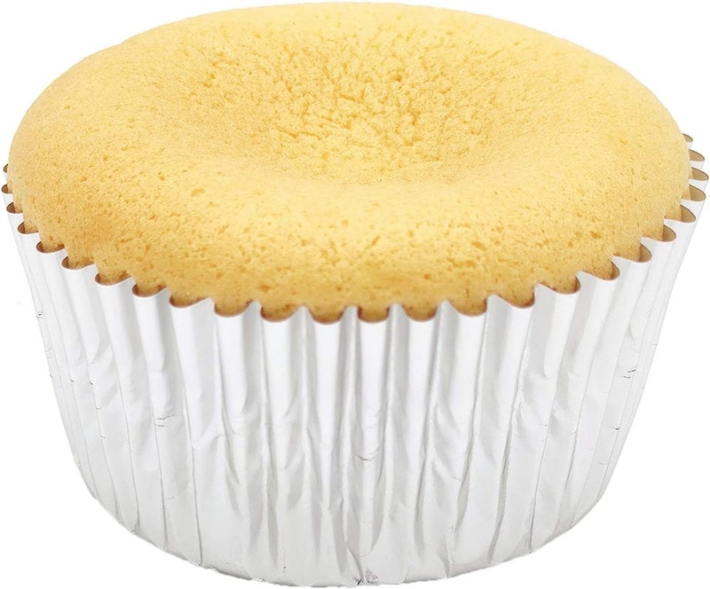 Mombake Standard Silver Foil Cupcake Liners Muffin Baking Cups for Party and More, 100-Count - Image 5