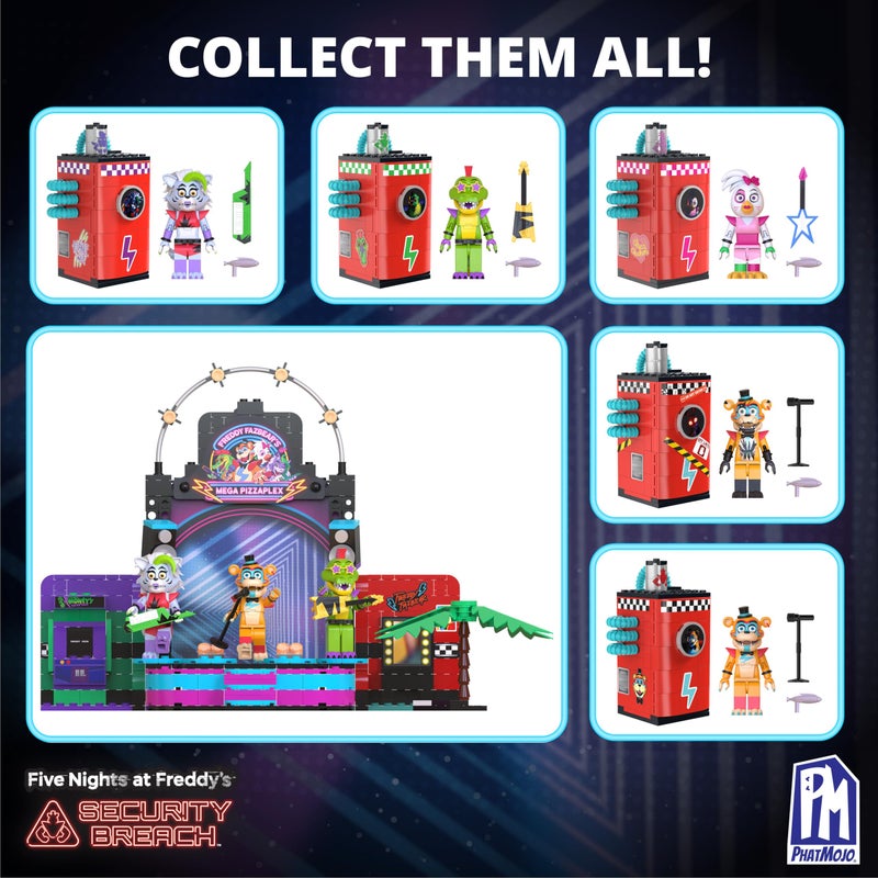 PhatMojo Five Nights at Freddyâ€™S - Phat$tacks Mega Pizzaplex Deluxe Buildable Playset (454 Pieces, Series 1) - Image 5