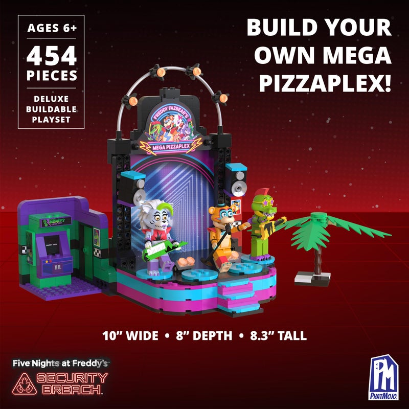 PhatMojo Five Nights at Freddyâ€™S - Phat$tacks Mega Pizzaplex Deluxe Buildable Playset (454 Pieces, Series 1) - Image 2