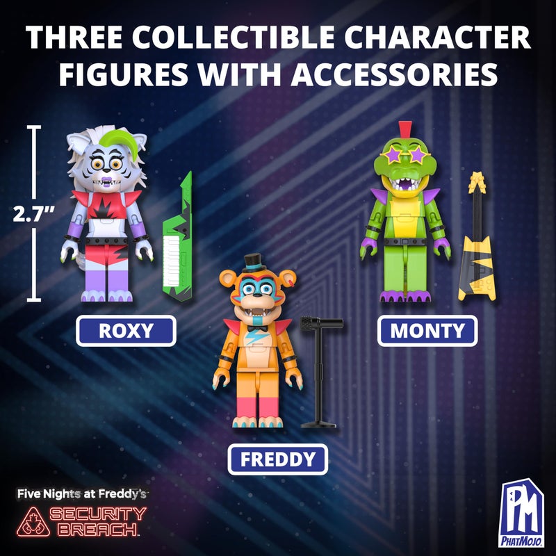 PhatMojo Five Nights at Freddyâ€™S - Phat$tacks Mega Pizzaplex Deluxe Buildable Playset (454 Pieces, Series 1) - Image 3