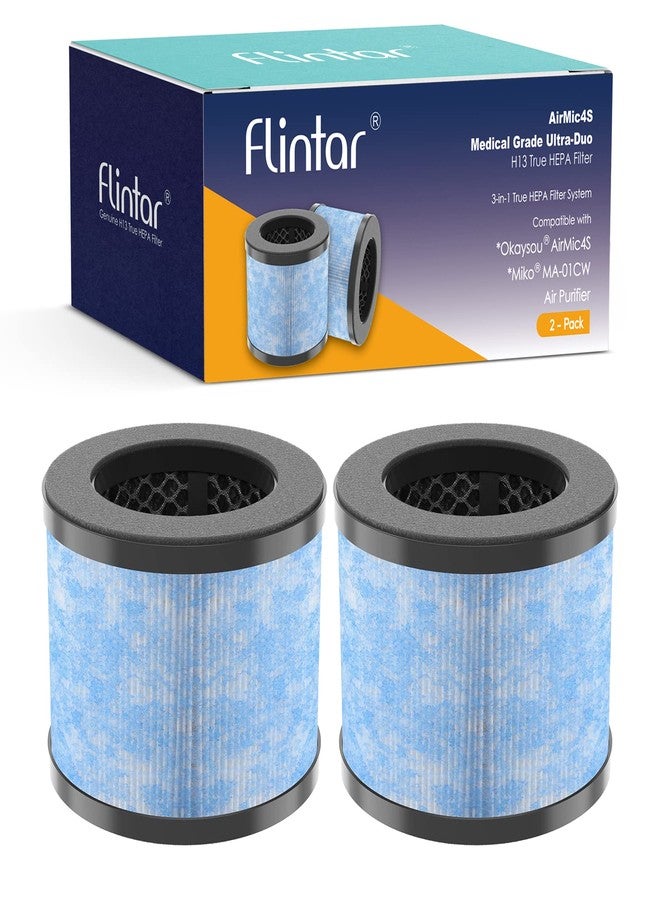 Flintar C102 Replacement Filter, Compatible with Miko Ibuki Air Purifier C102, MA-01, MA-04 and Okaysou AirMic 4S Air Purifier, High Efficiency Activated Carbon and Air Filter Set, 2-Pack - Image 2
