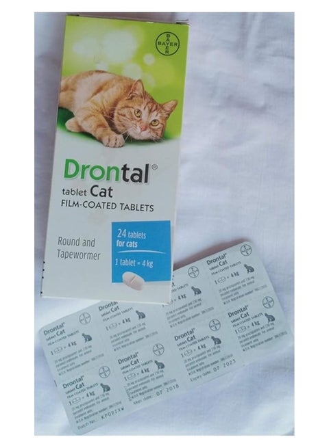 BAYER Drontal Tasty Bone Worming Round and Tapewormer for Cats