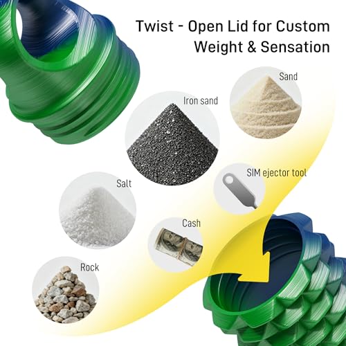 Omilly 2 Pack Little Ouchies Pain Fidget Toy with Adjustable Weight Carabiner 3D Printed Spiky Sensory Keychain for Anxiety Relief and Focus Portable Stress Relief Tool for Adults Teens Skin Picking - Image 5