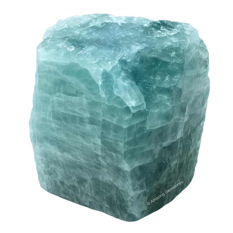 Amazing Gemstone Aquamarine Raw Crystals and Healing Stones, Natural Rocks for Tumbling - DIY Raw Stones and Crystals, 2 Pieces - Image 2