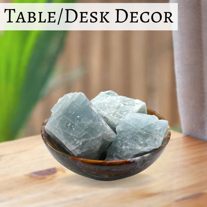 Amazing Gemstone Aquamarine Raw Crystals and Healing Stones, Natural Rocks for Tumbling - DIY Raw Stones and Crystals, 2 Pieces - Image 5
