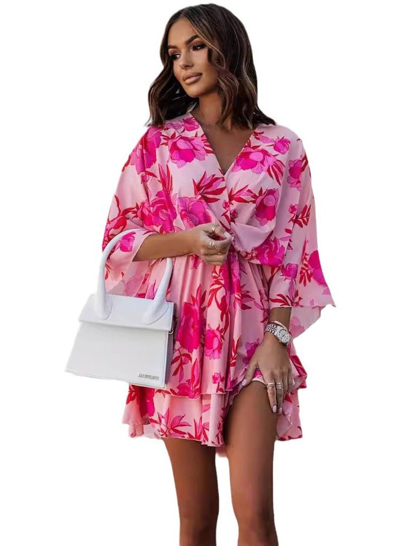 YUNIQEE Floral Flounce Mini Dress - Image 3