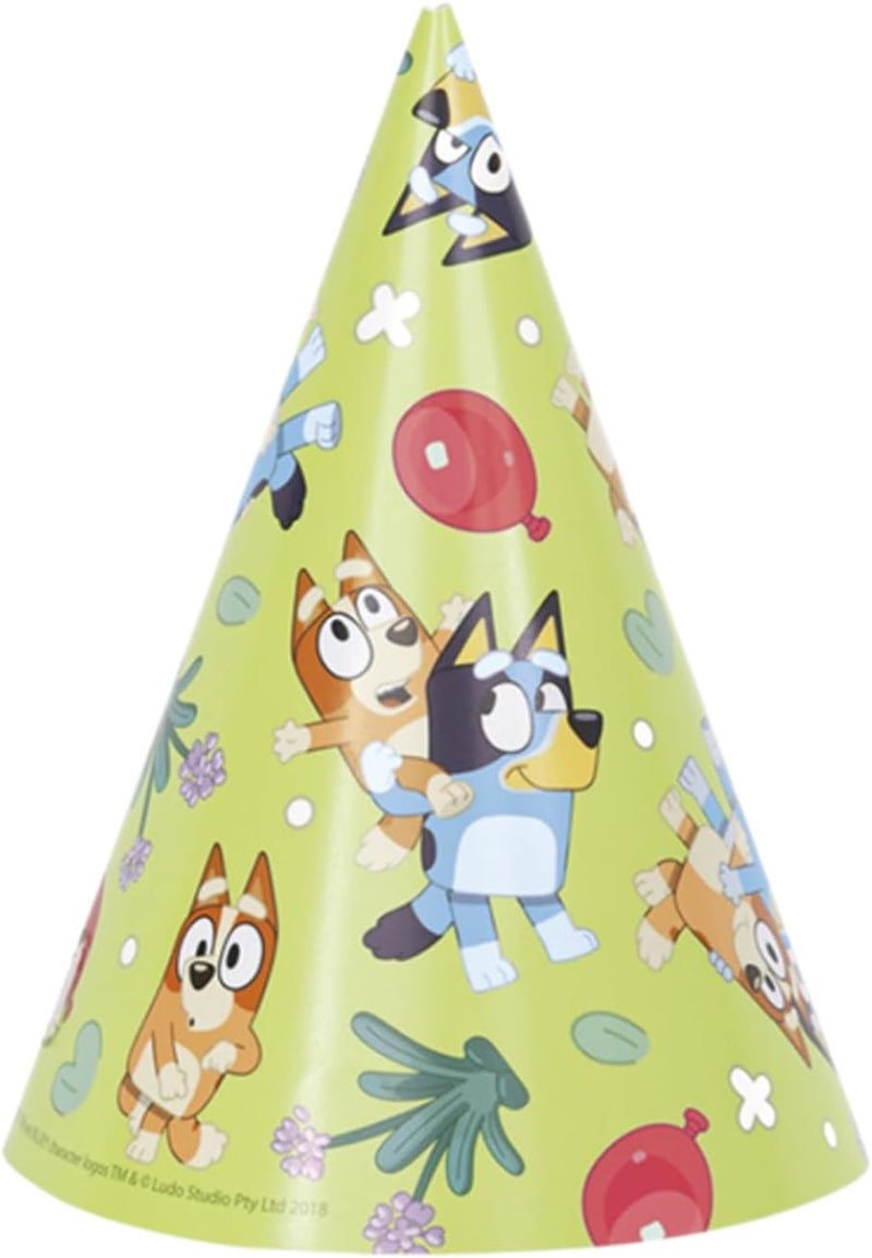 Unique Bluey Party Hats and Blowouts 8 Hats  8 Party Blowouts with Celebrate With Me Sticker  Bluey Birthday Party Supplies for Kids - Image 5