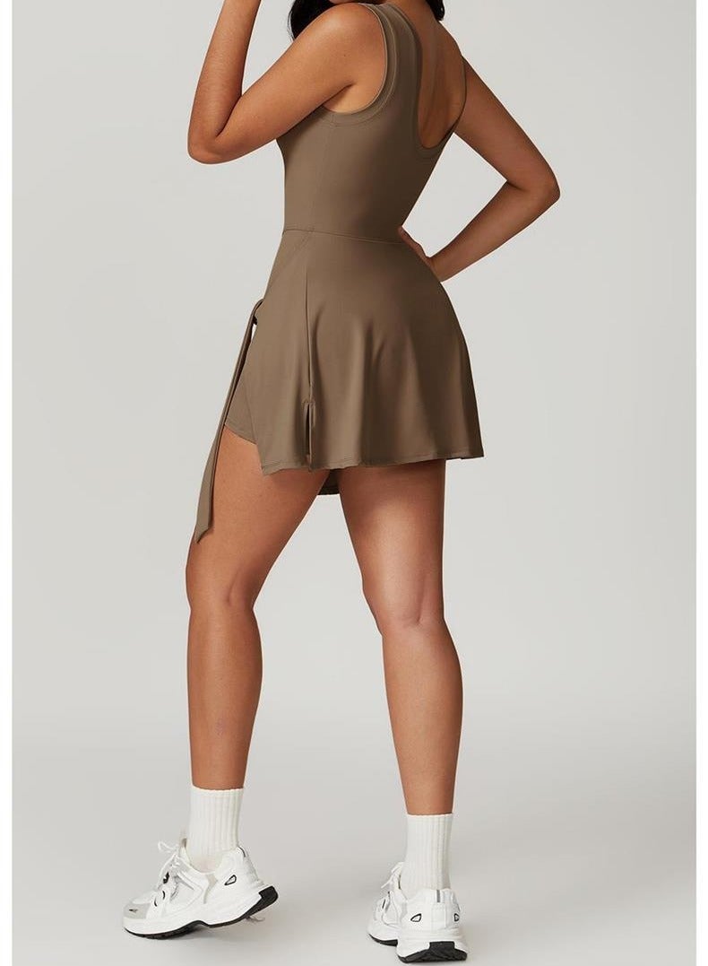 alo Alo One-piece Connected Yoga Set - Professional Fitness and Exercise Clothing for Tennis Skirt Dress for Women Pilates  - Image 3