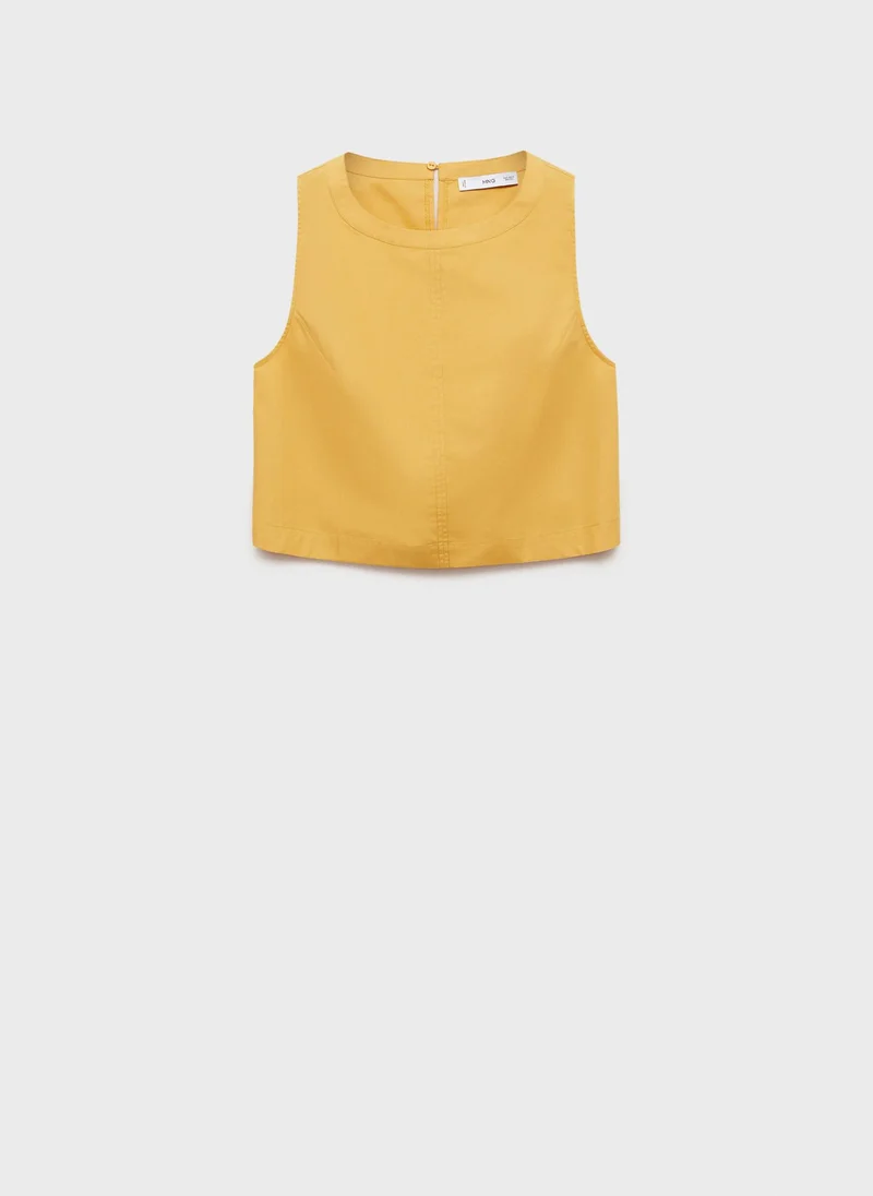 MANGO Cotton Crop Top