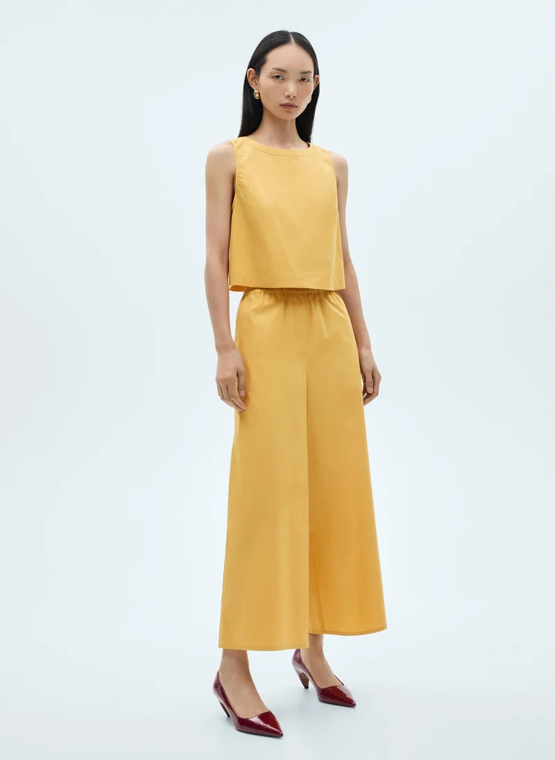 MANGO Cotton Crop Top