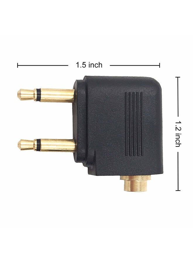 Valefod 4-Pack Airline Airplane Flight Adapters for Headphones, Golden Plated 3.5mm Jack - Image 5