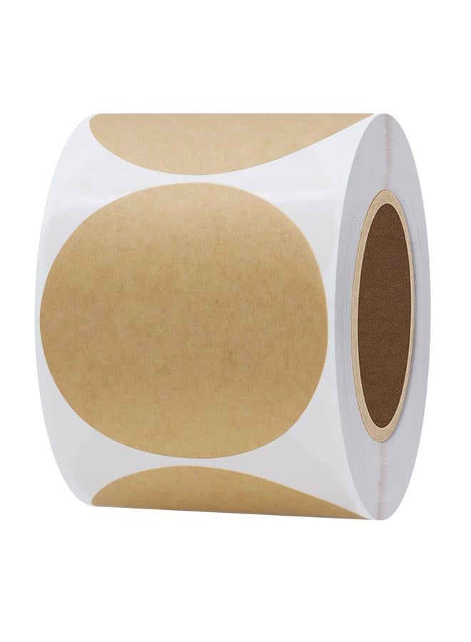 Hybsk 2 Inch Round Kraft Paper Sticker Packaging Seals Crafts Wedding Favor Tag Toppers Labels 300 Total Per Roll (2") - Image 1