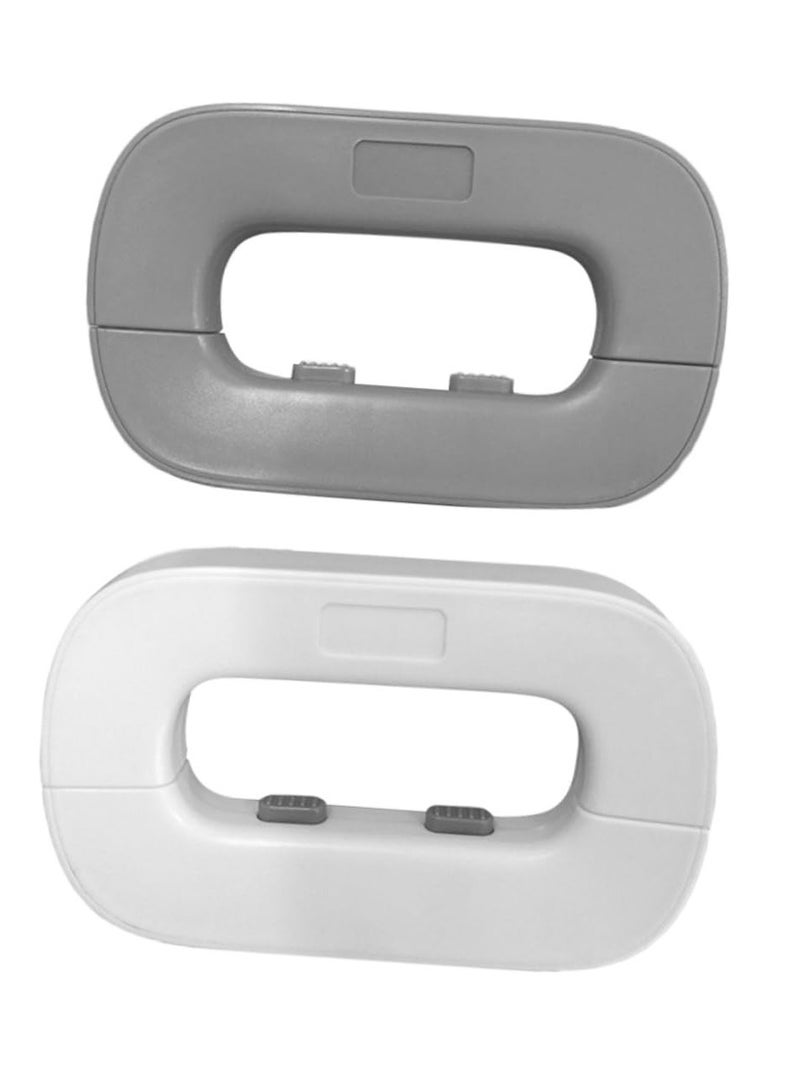 NBB GLOBAL TRADERS 2 Sets (4 Pcs) Security Lock, Child Safety Locks for Fridge, Cabinet, Door, and Skateboard Deck, White, Child Proof Refrigerator and Cabinet Door Lock  - Image 1
