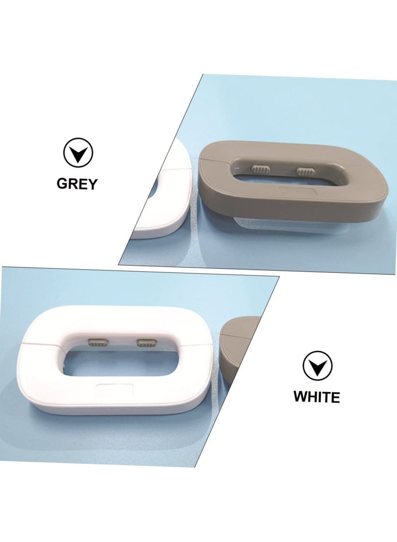 NBB GLOBAL TRADERS 2 Sets (4 Pcs) Security Lock, Child Safety Locks for Fridge, Cabinet, Door, and Skateboard Deck, White, Child Proof Refrigerator and Cabinet Door Lock  - Image 2