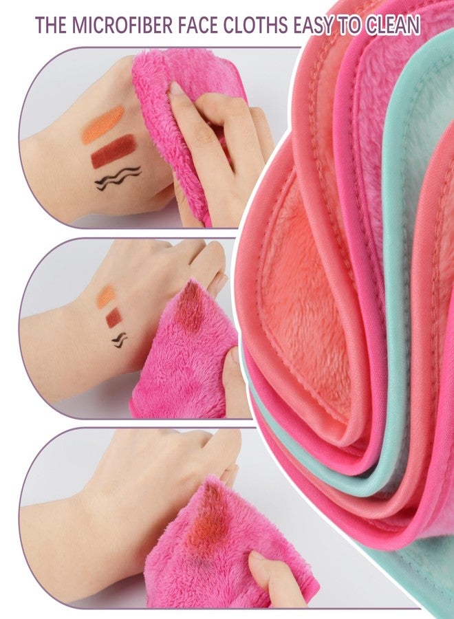 VIVOTE Microfiber Face Cloth Quick Drying Flannel Face Cloth Reusable Makeup Remover Cloth, Ultra Soft Wash Cloth for Face (20cmx20cm,6pack, Multi-color - Image 3