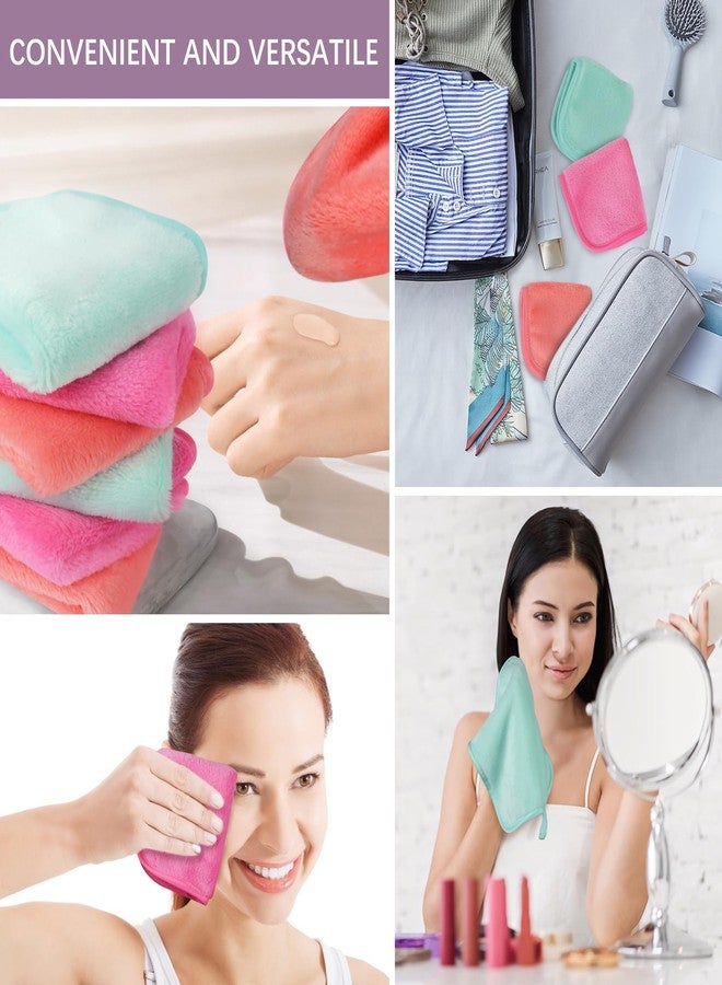 VIVOTE Microfiber Face Cloth Quick Drying Flannel Face Cloth Reusable Makeup Remover Cloth, Ultra Soft Wash Cloth for Face (20cmx20cm,6pack, Multi-color - Image 5