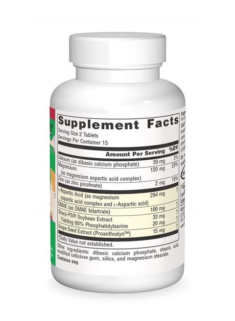 Attentive Child - Healthy Cognitive Nutrients for Active Children - Improved Focus & Attention with DMAE, Magnesium, Zinc & Grape Seed Extract - 30 Tablets