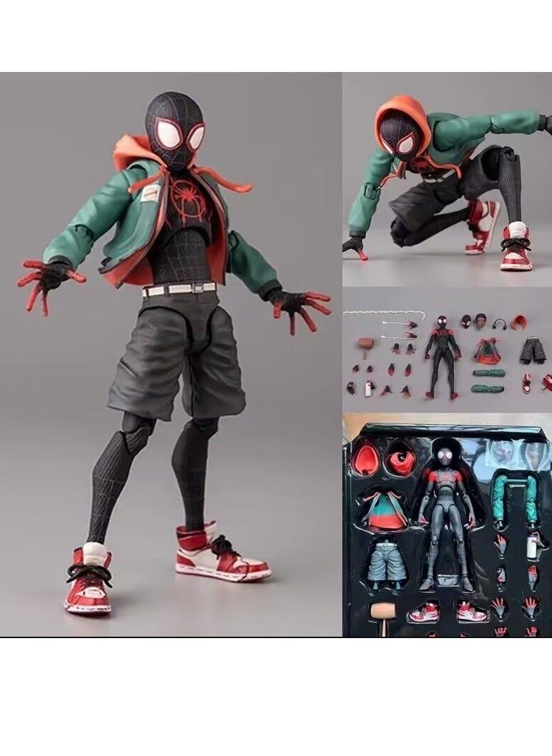 General - Marvel Vertical and Horizontal Parallel Universe Miles Spider-Man Super Movable Figure Toy Thousand Value Practice Doll Model Gift (13cm) - Image 1