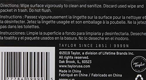 Taylor Food Service HACCP Wipes (100-Single Wipes), White - Image 4