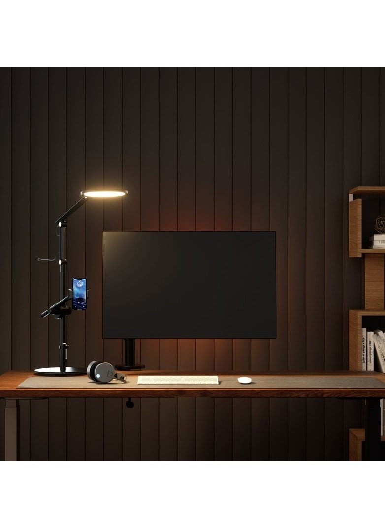 upergo UPERGO LT-1DS Selfie Light Live Stand With Phone & Tablet Holder - Black  - Image 4
