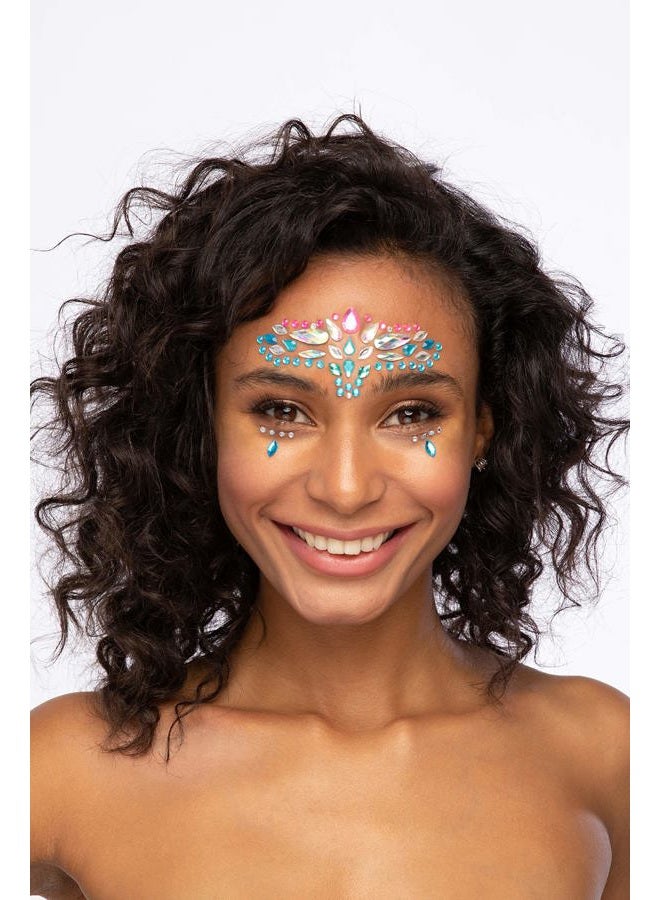 Moon Glitter Face Jewels - Festival Face Body Gems, Crystal Make up Eye Stickers, Temporary Tattoo Jewels (Persian Dreams) - Image 4