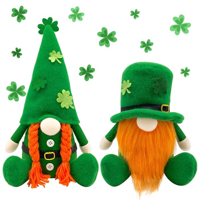 St Patricks Day Decorations Leprechaun Doll Irish Plush Gnomes for Home Green Ornament Table Centerpiece Irish Gifts