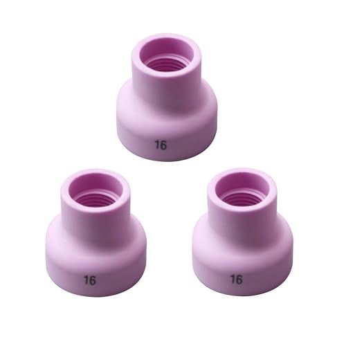 RIVERWELD TIG Alumina Nozzles Champagne Ceramic Cups R type 53NACN 16# 5/8" 16.0mm for SR WP 9 20 17 18 26 TIG Welding Torches Pack of 3 - Image 4