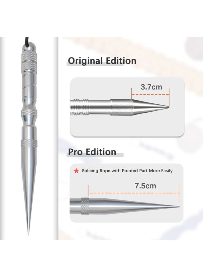 WILDAIR Paracord Marlin Spike-Pro Knotter Tools Lacing Needles Paracord Tools DIY Weaving Lacing Stitching Needles and Smoothing Tool for Paracord Leather Ropes Cords Projects(Silver) - Image 5
