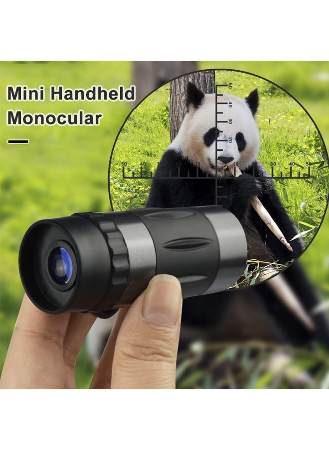 Kiboule 8X20mm Monocular Telescope, Compact Telescope High Powered Mini Pocket Monoscope HD Handheld Monocular Scope for Adults Gifts Designed for Bird Watching Hiking Hunting Black  - Image 5