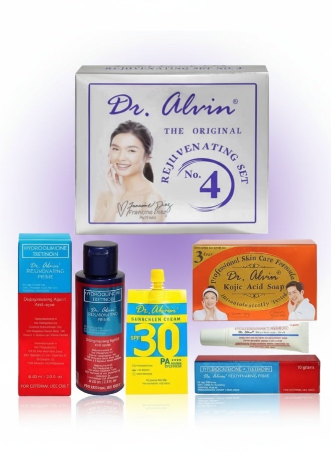 Dr. Alvin The Original Rejuvenating Set No 4 Skin Care Whitening Anti Acne Brightening and Exfoliating Kit - Image 2