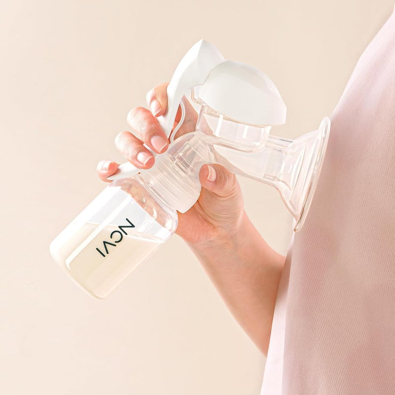 NCVI Manual Breast Pump for Breastfeeding Small Nipple 20mm Silicone Soft Flange Single Hand Held Pump Breast Milk 4oz BPAFree with Two Kinds of Suction Adjusted Suitable for 17181920mm Nipples - Image 4