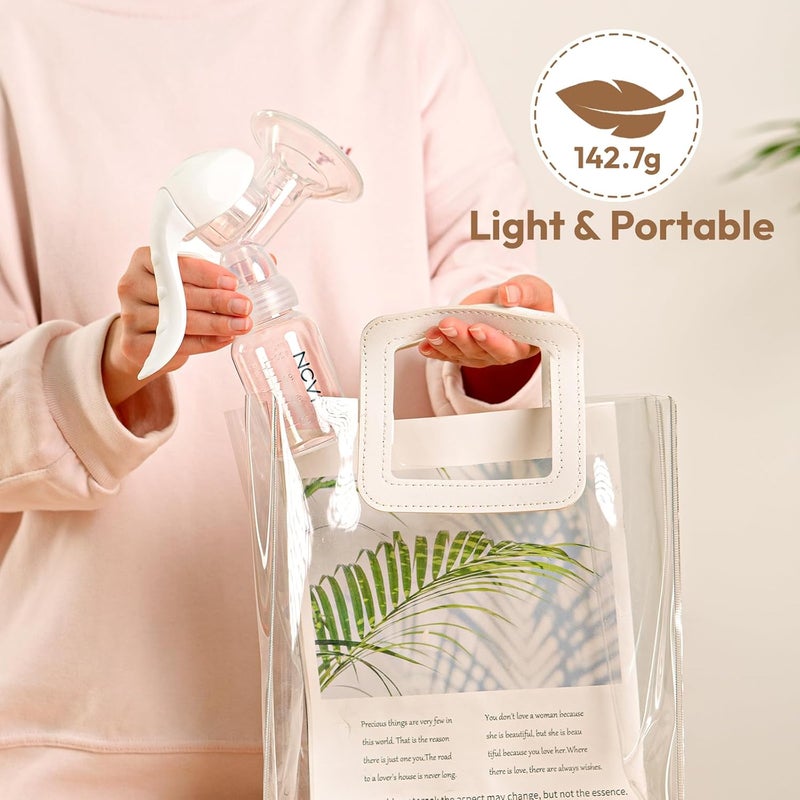 NCVI Manual Breast Pump for Breastfeeding Small Nipple 20mm Silicone Soft Flange Single Hand Held Pump Breast Milk 4oz BPAFree with Two Kinds of Suction Adjusted Suitable for 17181920mm Nipples - Image 5