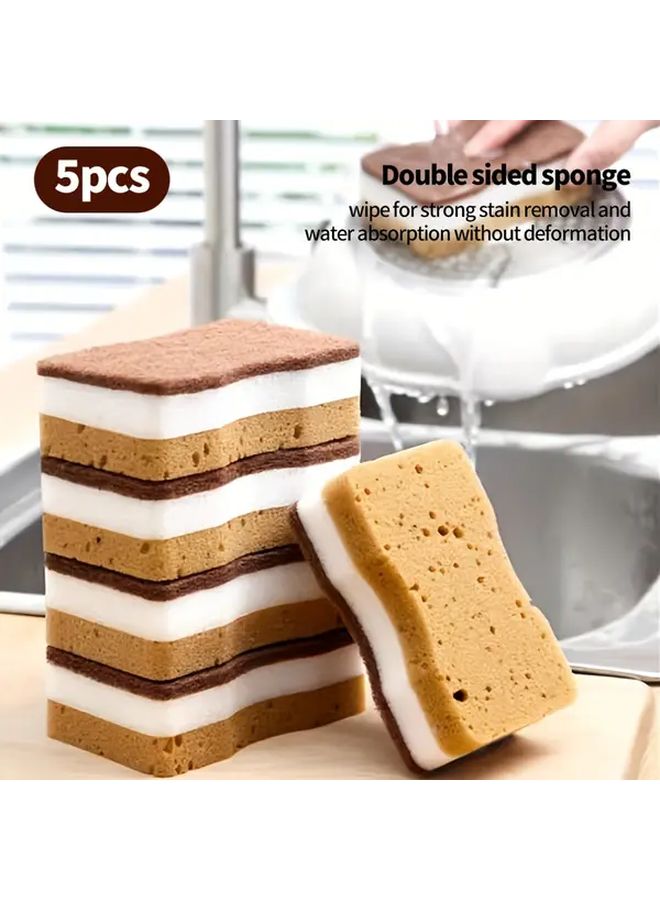 10 Pieces Seaweed Cleaning Sponges Durable Non Scratch Kitchen Dish Sponge - Image 5