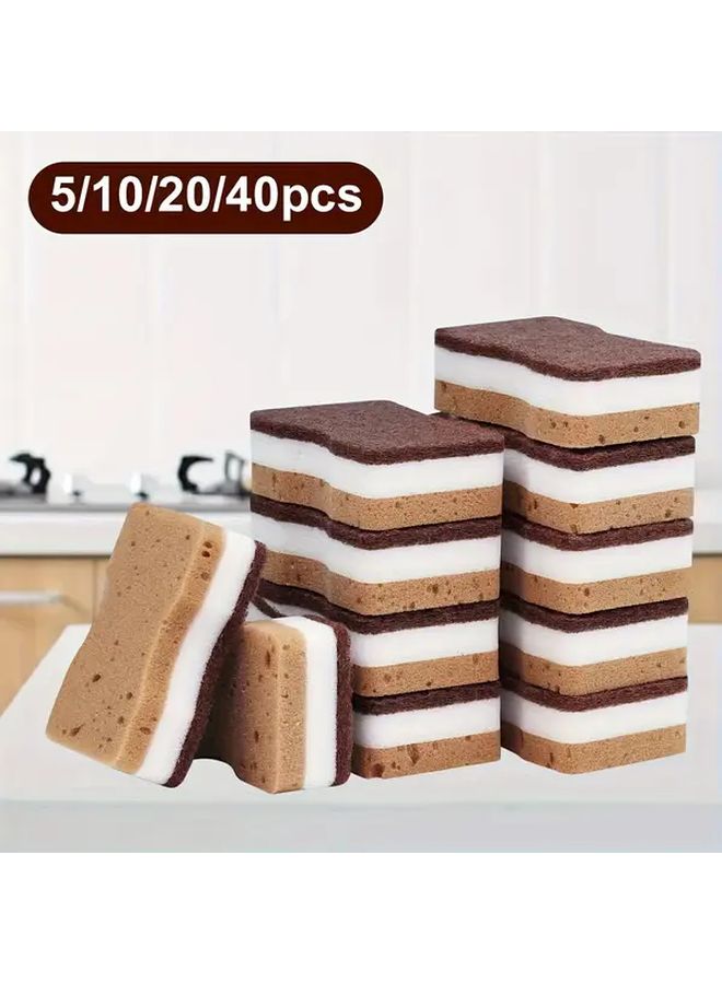 10 Pieces Seaweed Cleaning Sponges Durable Non Scratch Kitchen Dish Sponge - Image 4