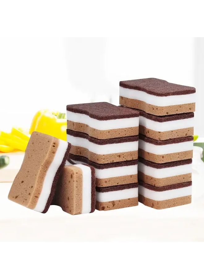 10 Pieces Seaweed Cleaning Sponges Durable Non Scratch Kitchen Dish Sponge - Image 3