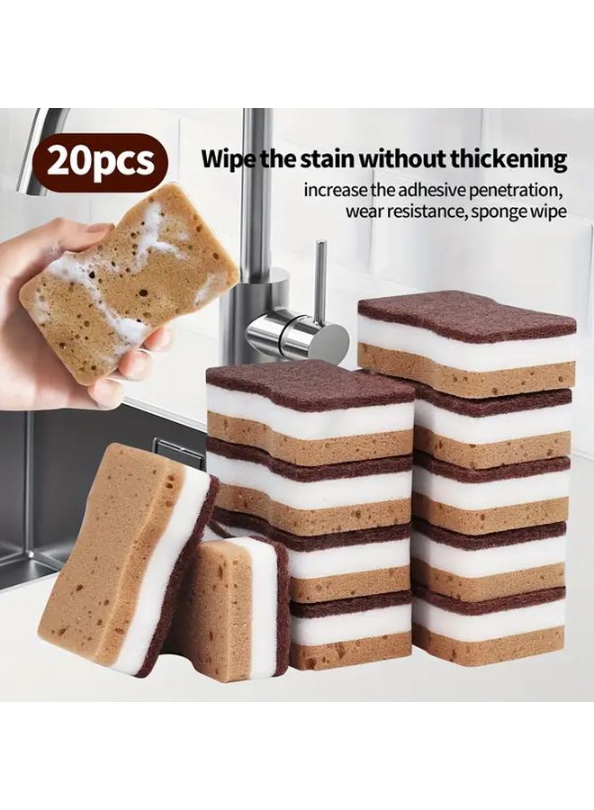 10 Pieces Seaweed Cleaning Sponges Durable Non Scratch Kitchen Dish Sponge - Image 2