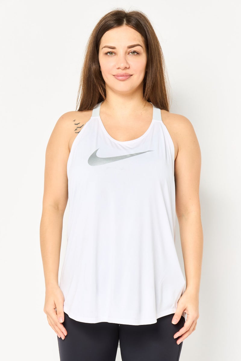 Nike Women Sportswear Fit Sleeveless Running Tank Top, White - Image 1