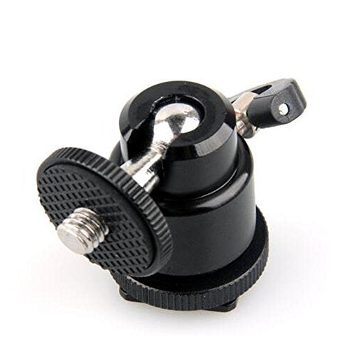 Walway Hot Shoe Mount Adapter, Walway 360 Degree 1/4" Screw Swivel Mini Ball Head Cradle Adapter for DSLR Camera/Camcorder/Microphone/Video Monitor/LED Video Light - Image 5