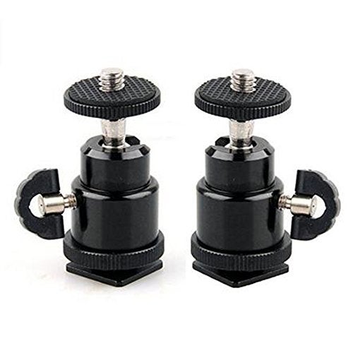 Walway Hot Shoe Mount Adapter, Walway 360 Degree 1/4" Screw Swivel Mini Ball Head Cradle Adapter for DSLR Camera/Camcorder/Microphone/Video Monitor/LED Video Light - Image 3
