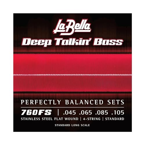 La Bella 760FS Deep Talkin' Stainless Steel Flat Wound - Standard Long Scale Bass Guitar String 45-105 - Image 3