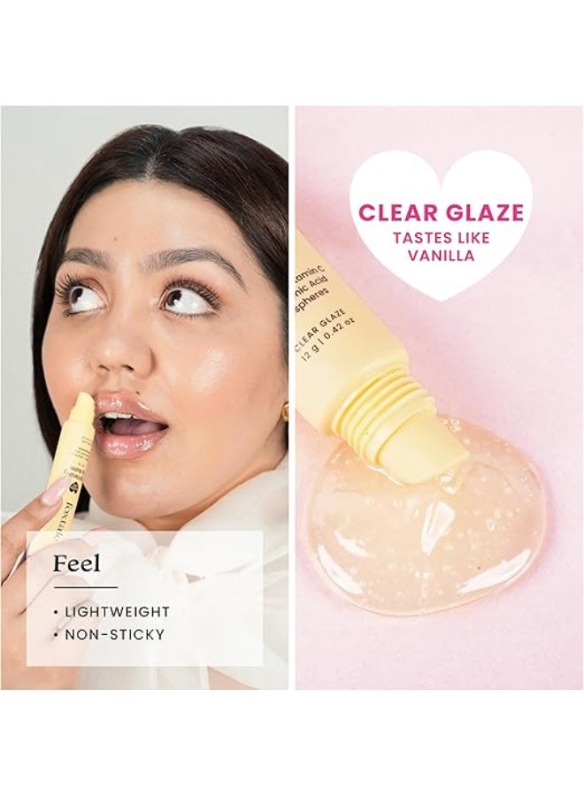 foxtale Brightening SPF30 Lip Balm with Peptides, Vitamin C & Hyaluronic Acid | Brightens Lips | Reduces Pigmentation | Hydrates Lips | SPF Lip Balm | Tinted Lip Balm - Clear Glaze 12gm - Image 5