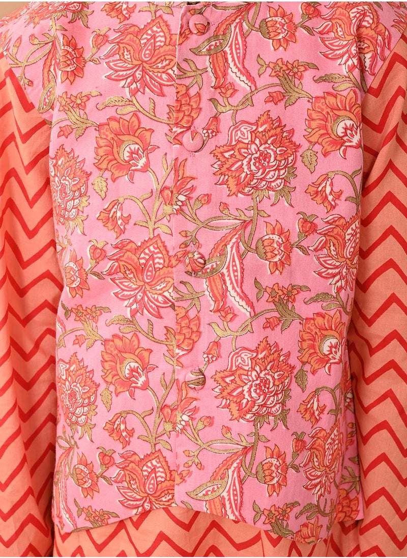 LILPICKS - Printed Kurta Pajama Set with Nehru Jacket - Image 1