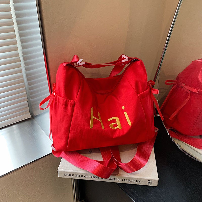 Women's Korean Style Nylon Tote Shoulder Bag Large Capacity 2026 Campus Casual - Image 3