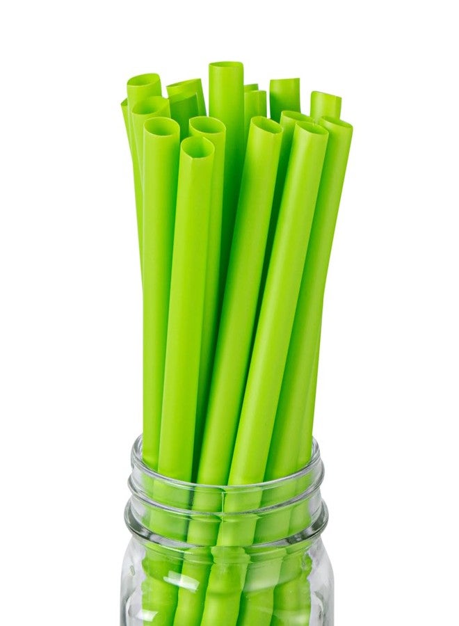 Restaurantware-Basic Nature 9.1 Inch Disposable Boba Straws, 100 Sustainable Straws - Wider Mouth, Doesn't Alter Flavors, Green PLA/PBAT Straw, For Hot And Cold Drinks - Image 1