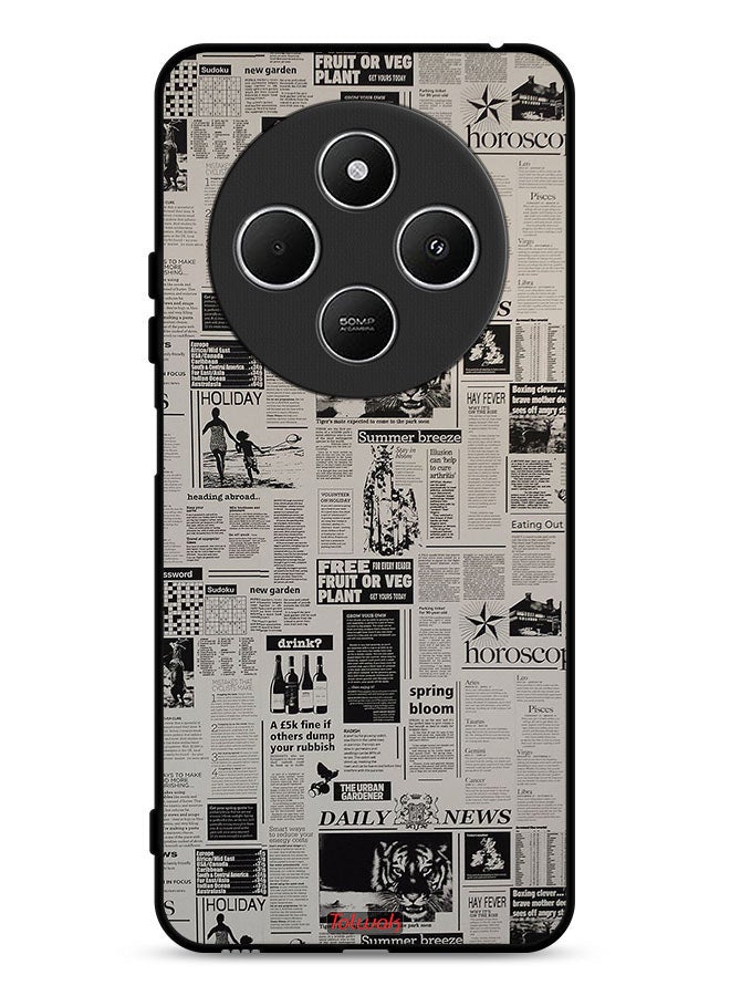 Tolwak Xiaomi Redmi 14C 4G Protective Case Cover Newspaper Recording - Image 1