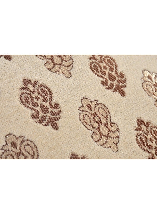 FRESH FROM LOOM Jacquard Soft Velvet Cushion Covers | Hypo-Allergenic | Washable | Non-Fade Diwan Sofa Pillow Covers For Home (Size - 16 X16 Inch, Color - Cream) - Set Of 5Pc, 240 TC - Image 4