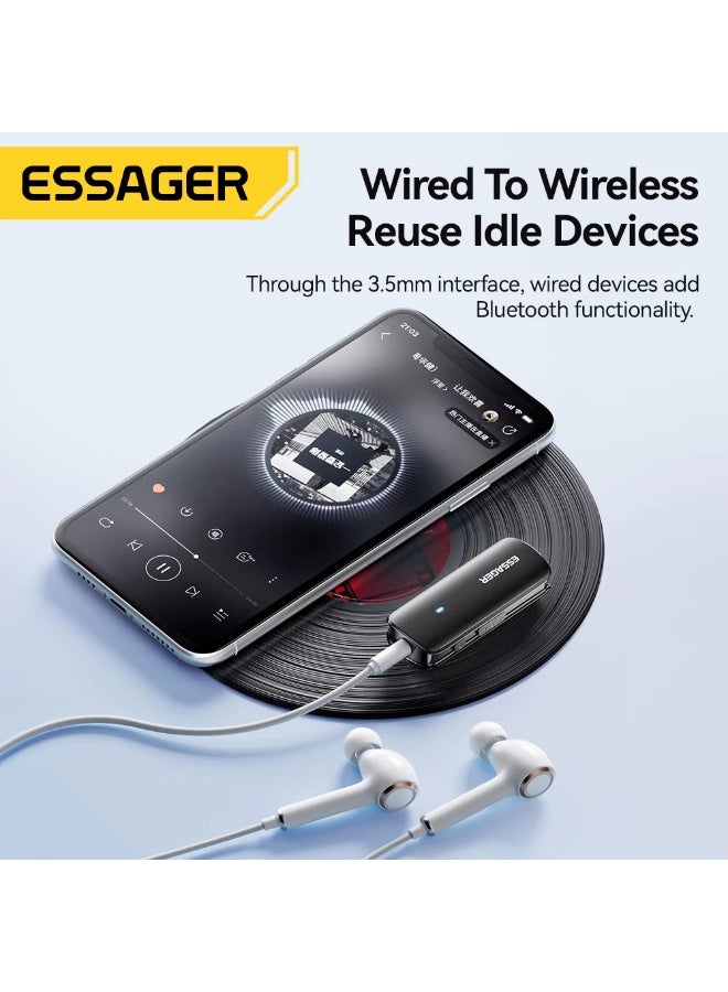 Essager Multifunctional Bluetooth 5.3 Adapter 3.5mm Jack Aux Wireless Adapter Stereo for Earphones Phones TV Car Audio Receiver - Image 5